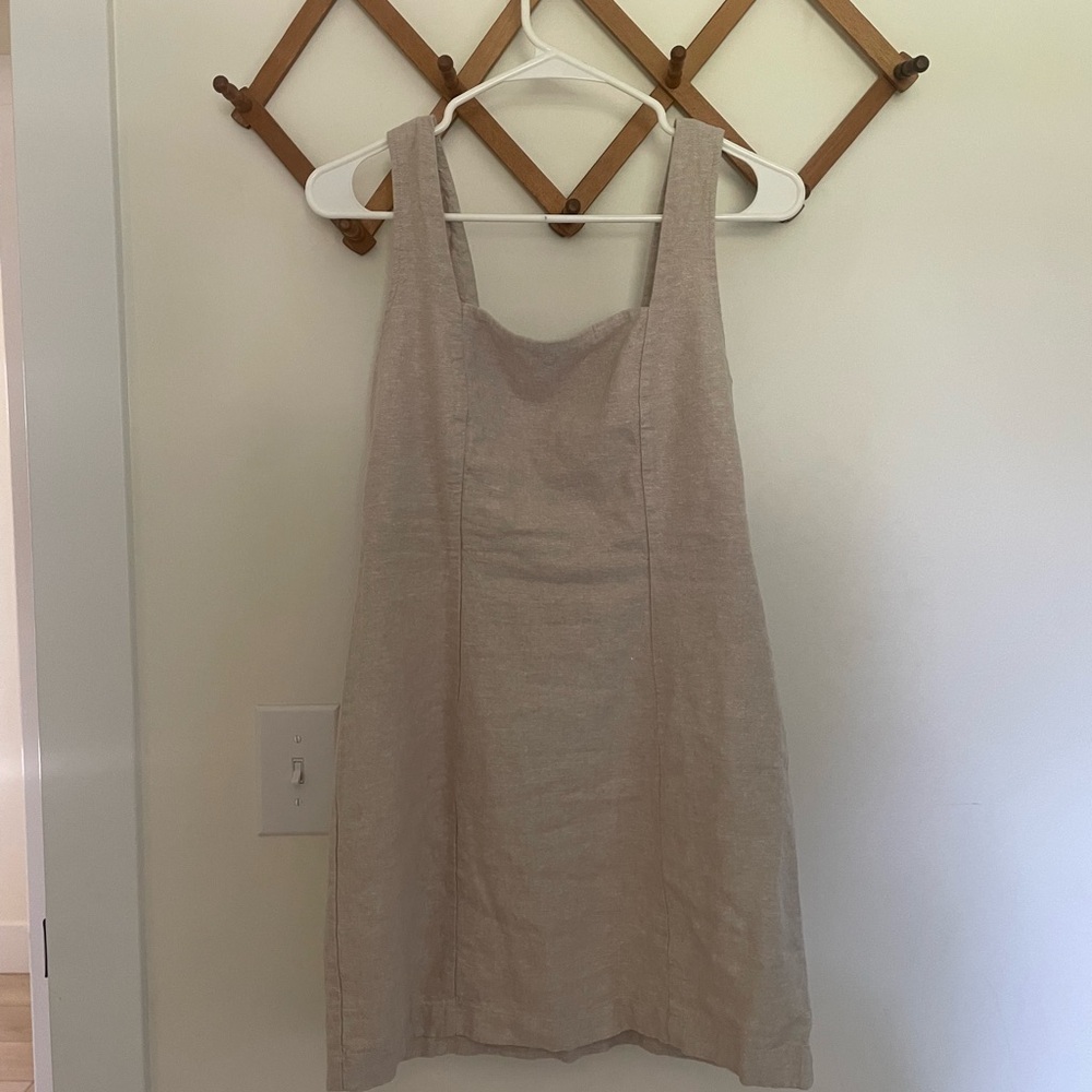 Old Navy Linen Square Neck Mini Dress